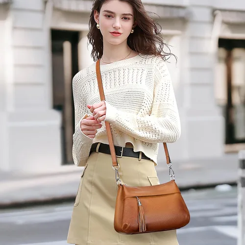 Miniatura 8 de Over Earth Bolsos de cuero para mujer, bolso de hombro pequeño Hobo para mujer