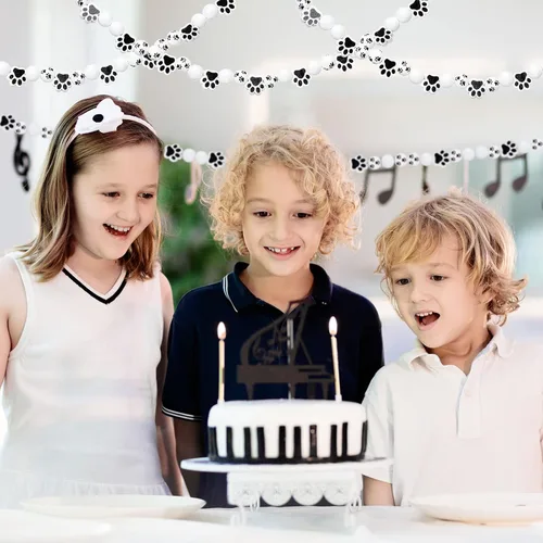 Miniatura 5 de 120 cuentas de madera de pata, cuentas de huella de perro, cuentas de madera de pata de cachorro, cuentas de madera en blanco y negro, lindas