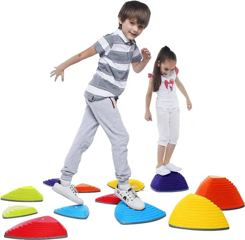 Miniatura 9 de Special Supplies Stepping Stones for Kids Indoor and Outdoor Balance Blocks Promote Coordination, Balance, Strength Child Safe Rubber, Non-Slip
