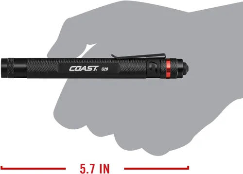 Miniatura 4 de Coast Faro LED HL45 de 400 lúmenes de doble color (blanco/rojo) con batería y clips de casco incluidos