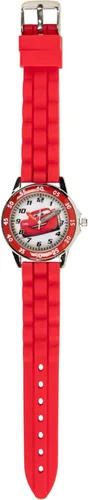 Miniatura 6 de Disney Reloj para enseñar la hora a niños CZ1009 Cars Rayo McQueen Reloj circular con correa de hule roja