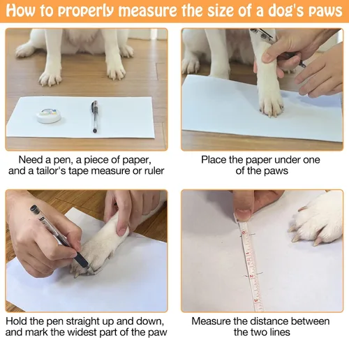 Miniatura 8 de SCENEREAL 6 piezas de calcetines antideslizantes para perros para prevenir lamido de patas para pavimento caliente/frío, calcetines de agarre