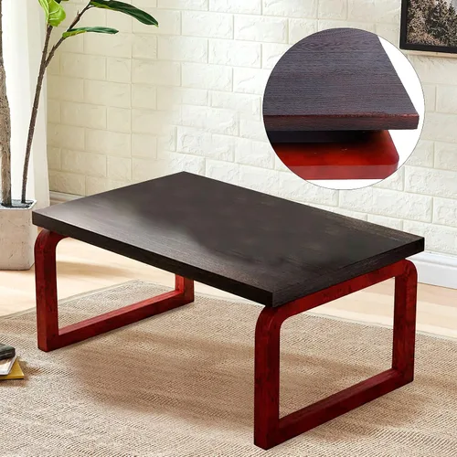 Miniatura 4 de Mesa de centro plegable de madera Flodable para computadora portátil, mesa de té baja Mesa de picnic de té, mesa de centro plegable de madera