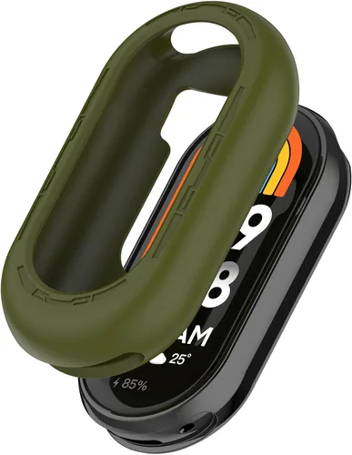Funda protectora para Mi Band 8, a prueba de golpes, resistente a los golpes, funda de parachoques para Xiaomi Mi Band 8 Activity Tracker (verde