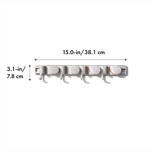 Miniatura 2 de OXO Good Grips Organizador Montado en Pared para Escoba y Fregona