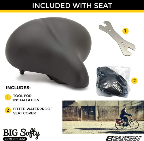 Miniatura 6 de Asiento de bicicleta grande y suave para personas mayores - Spin interior - Bicicletas estacionarias y estáticas - Sillín de bicicleta grande ancho