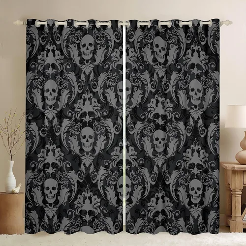Miniatura 24 de Feelyou Cortinas opacas abstractas modernas de arte abstracto para dormitorio, sala de estar, niños, patrón rojo, gris, negro, patrón de Multi 05