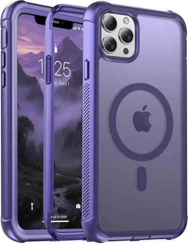 Miniatura 76 de jaroco - Funda magnética compatible con MagSafe para iPhone 11 de 6.1 pulgadas; protección de grado militar contra caídas, de doble capa