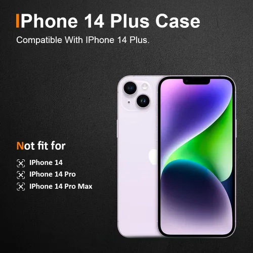 Miniatura 6 de Funda transparente para iPhone 14 Plus. Fundas protectoras de silicona TPU de plástico transparente para iPhone 14 Plus [agarre delgado y cómodo]