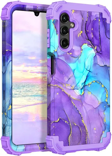 Miniatura 31 de Hocase Funda para Galaxy A37 5G, protección resistente a prueba de golpes, parachoques de goma de silicona suave+funda protectora híbrida