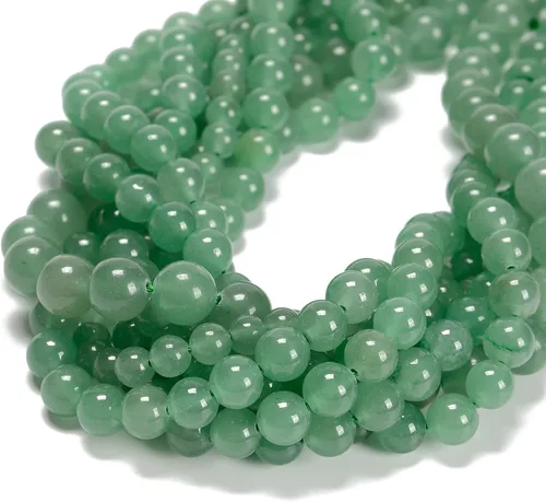 Miniatura 28 de 65 cuentas de jade blanco de 0.236 pulgadas, piedra natural, piedras preciosas redondas auténticas para hacer pulseras de bricolaje, joyas, cuerdas