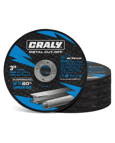 Miniatura 10 de CRALY Ruedas de corte de 6 pulgadas para cortar metal y acero inoxidable, disco de corte de metal ultrafino de grado profesional para amoladora