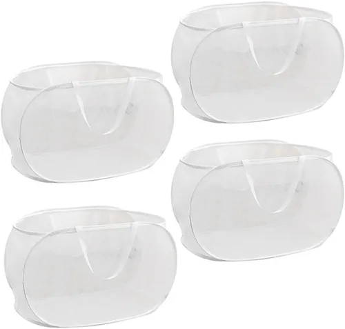Miniatura 14 de 4 Piezas Cesta de Lavandería Desmontable con Malla y Mangos Duraderos, Cestas de Lavandería Plegables, Cesta de Ropa Plegable para Dormitorio Azul