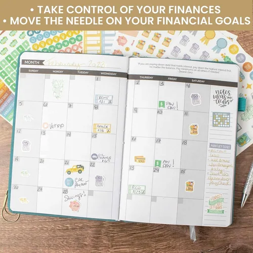 Miniatura 4 de bloom daily planners Calcomanías de planificador de presupuesto para finanzas personales, presupuestos, dinero, facturas, deudas y gastos