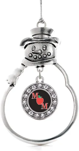 Miniatura 210 de Inspired Silver - Roller Queen - Adorno de Navidad plateado - Adorno circular para árbol de Navidad con circonita cúbica - Decoración colgante