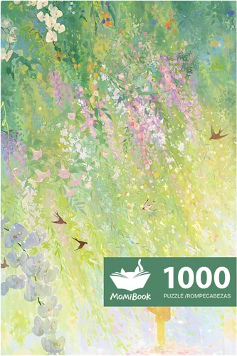 Miniatura 16 de MOMIBOOK Rompecabezas de 1000 piezas para adultos, rompecabezas de Arashiyama Sakura Tour, imagen de pintura, flor de cerezo, difícil, desafiante