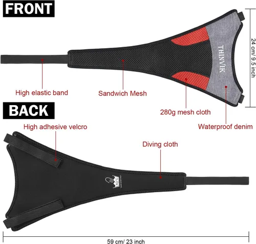 Miniatura 4 de Thinvik Paquete de 2 protectores de sudor para bicicleta para evitar la corrosión de la bicicleta para entrenamiento de ciclismo interior Guard_negro