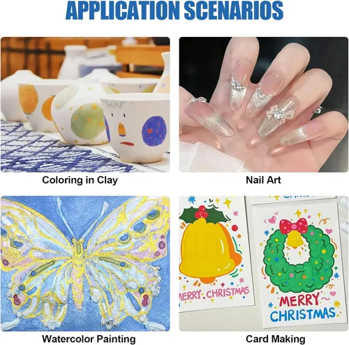 Miniatura 6 de CraftyManor Mini Juego de Pintura de Acuarela Cambiante de Silvicultura, 40 Pinturas de Acuarela Cambiantes de Color, Pinturas de Acuarela Metálicas