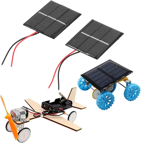 Miniatura 5 de Mini paneles solares, polisilicio micro mini pegamento energía células solares 0.4W 1.5V 1.693x2.165 in Kit de células solares módulo de panel solar