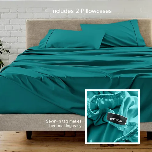 Miniatura 124 de Bare Home Hotel Luxury - Juego de sábanas tamaño individual, extra suave, 4 piezas, bolsillos profundos, ajuste fácil, refrescante y transpirable