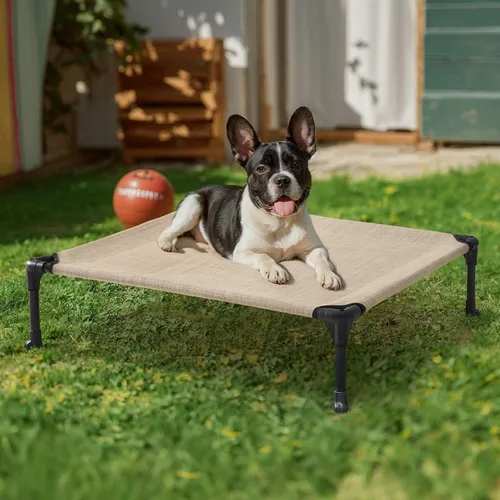 Miniatura 2 de Veehoo Cama elevada para perros medianos, para exteriores, cama elevada y refrescante para perros, cama para mascotas con malla transpirable, patas