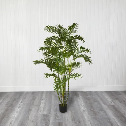 Miniatura 2 de Nearly Natural Árbol de seda de palmera areca de 4 pies