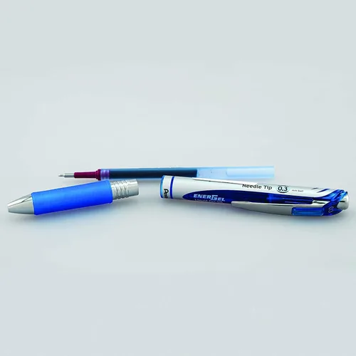 Miniatura 7 de Pentel Energel Rtx - Bolígrafo retráctil de punta de aguja de 0.012 in, 3 negros y 3 azules, paquete de 6