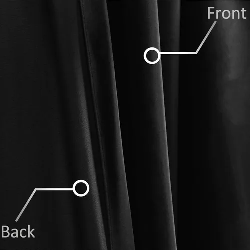 Miniatura 6 de Fcosie Cortinas de cine en casa, con ganchos planos, cortinas de terciopelo extra anchas, cortinas opacas con aislamiento térmico para sala de cine