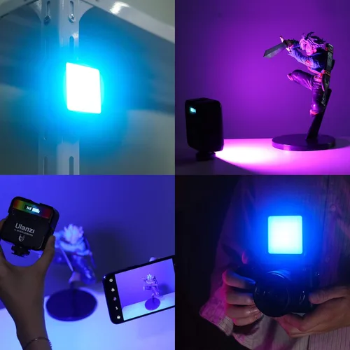 Miniatura 6 de VIJIM Ulanzi VL49 RGB - Luz de video con 3 zapata fría, mini cámara LED recargable de 360 grados a todo color, portátil, iluminación de fotografía