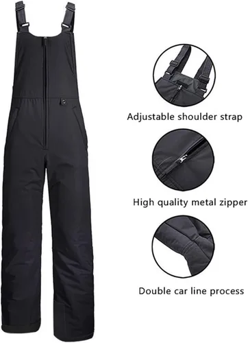 Miniatura 6 de Baberos de nieve para mujer, impermeables, aislados, para esquí, snowboard, invierno, cálidos, overoles, trajes de nieve Ripstop