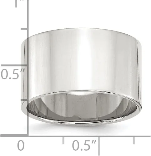 Miniatura 2 de Anillo de plata de ley 925 de 0.472in, tamaño plano 4 a 13,5