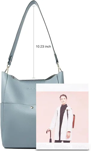 Miniatura 6 de BOSTANTEN - Bolsos de cuero al hombro tipo balde para mujer