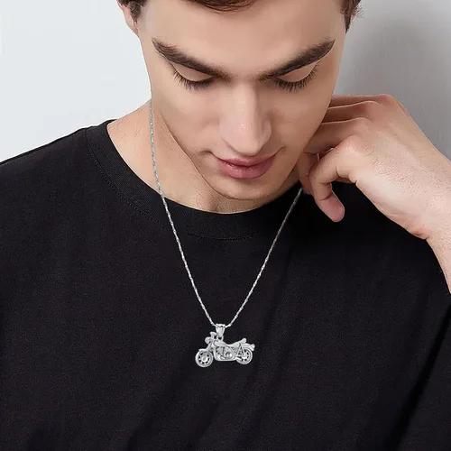 Miniatura 10 de Imrsanl Joyería de cremación para cenizas, motocicleta, automóvil pequeño, collar de urna de tractor para cenizas para hombres, recuerdo