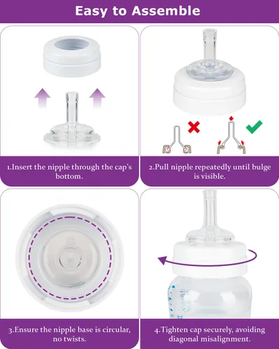 Miniatura 7 de Tetinas de copa de paja para biberones anticólicos de Philips Avent, boquilla de silicona de grado alimenticio, pezón suave de flujo variable, 6