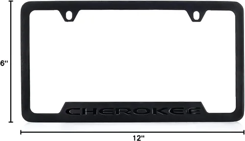 Miniatura 5 de JEEP Marco de matrícula Cherokee – metal oscurecido grabado