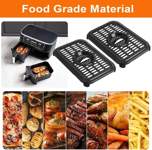 Miniatura 4 de Piezas de repuesto para freidora de aire para Ninja Foodi DualZone, 2 piezas de accesorios para freidora de aire de grado alimenticio, bandeja