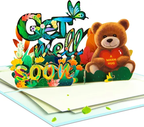 GREETING ART Tarjeta de recupérate pronto, tarjetas religiosas de recuperación, tarjeta de recupérate pronto, tarjetas de condolencias para hombres