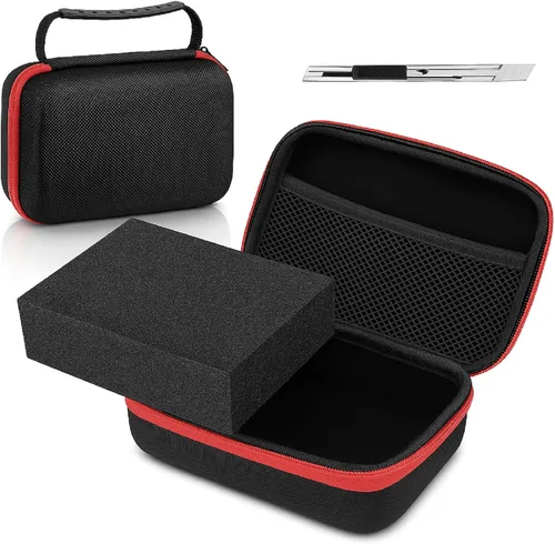 Relaxweex Estuche rígido de EVA con espuma personalizable de 7.1 x 4.7 x 3.1 pulgadas, funda protectora de transporte de EVA a prueba de golpes para