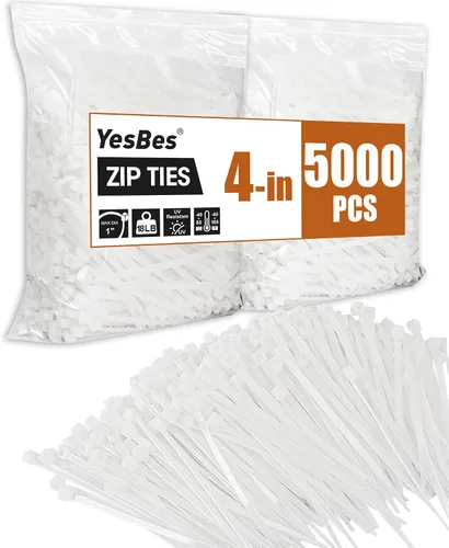Miniatura 8 de 5000 bridas de 4 pulgadas, bridas pequeñas con resistencia a la tracción de 18 libras, bridas negras para uso en interiores y exteriores, bridas