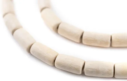 Miniatura 10 de TheBeadChest - Cuentas de madera natural de tubo azul azul (0.591 x 0.315 in): hilo de cuentas de madera ecológico orgánico para hacer joyas