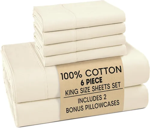 Miniatura 129 de Casa Platino Sábanas de cama individual XL, sábanas de 100 % algodón con 2 fundas de almohada, tejido percal crujiente y sensación acogedora, verde