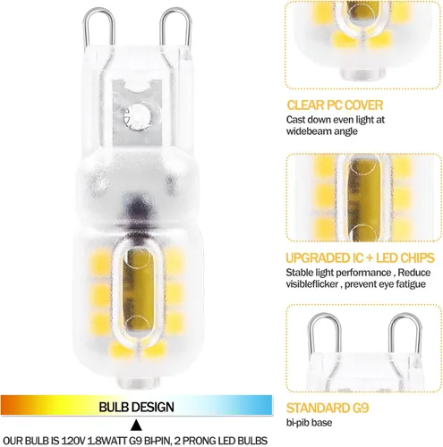 Miniatura 5 de W10709921 Bombilla LED de 1.8 W - 20 W, rango equivalente, campana de ventilación, piezas de repuesto para horno, lámpara LED para hidromasaje sobre