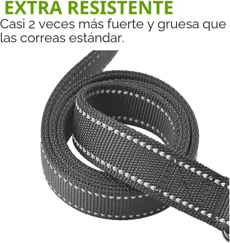 Miniatura 4 de Correa resistente para perro, 2 asas con asa de tráfico acolchada para control adicional, 6 pies de largo, perfecta para perros medianos a grandes