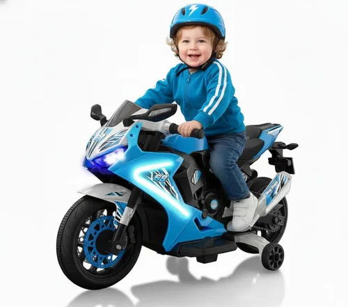 Kid Trax Motocicleta eléctrica con luz de 6 V para niños pequeños, bicicleta para niños pequeños, juguetes para interiores y exteriores, duradera,