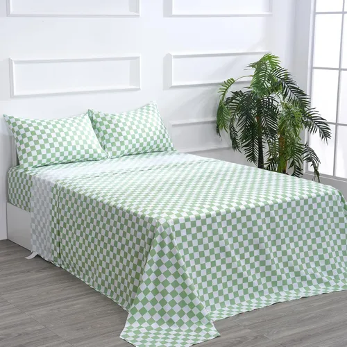 Miniatura 21 de Juego de sábanas de cama de 4 piezas - Tamaño completo - Juego de sábanas de cama de microfibra suave y duradera, bolsillo profundo, resistente a