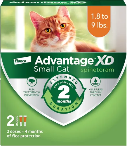 Miniatura 11 de Advantage XD - Prevención y tratamiento de pulgas para gatos pequeños 1.8-9lbs. 4 dosis tópicas, 2 meses de protección por dosis