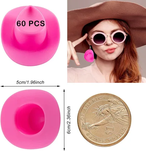 Miniatura 2 de Mini sombrero de vaquero occidental de plástico, mini sombrero de vaquero para manualidades, mini sombreros de vaquero, mini sombreros de bebida