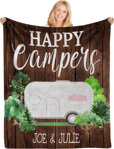 Miniatura 13 de Manta de campamento personalizada con foto, manta con nombre personalizado, accesorios personalizados para cámper, regalos personalizados
