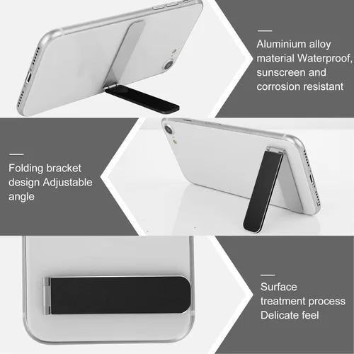 Miniatura 6 de Giantree Soporte para teléfono celular ultrafino, mini soporte ajustable para teléfono de aleación, soporte para teléfono portátil, soporte plegable