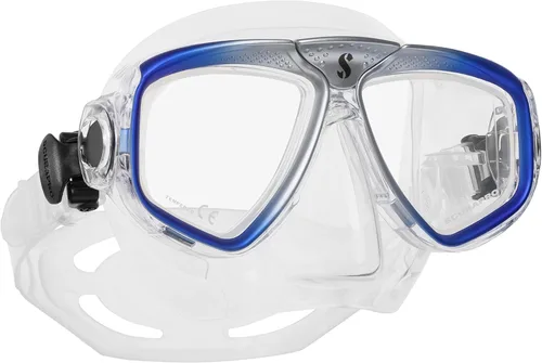 SCUBAPRO Zoom - Máscara de buceo con lente dual ultra transparente y sistema de cambio de lente para lentes ópticas para buceo,